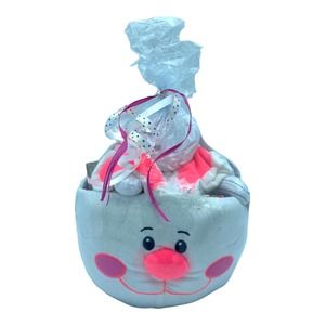 Girls Filled Easter Basket Eggs Plush Bunny Purse Necklace Lip Balm Toys Set